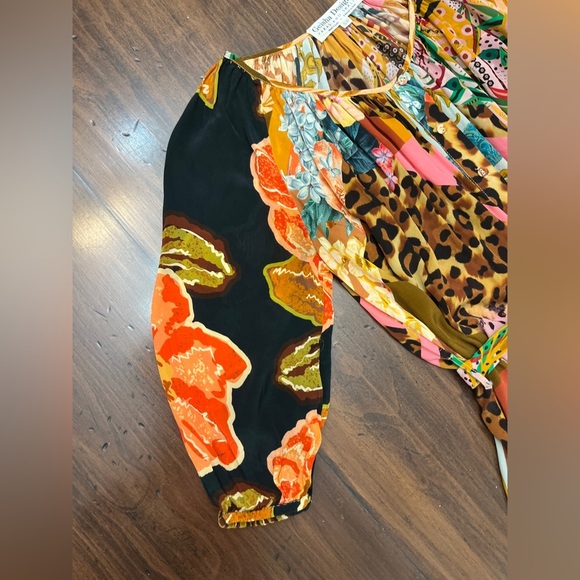 Geisha Designs Paras & Shalini Collage Dress Size S P Anthropologie Boho Peasant - Picture 2 of 16